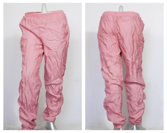 Size medium pants Pink  trousers Womens clothes Tracksuit pants Sport clothes 90s fashion Athletic trousers Retro pants Vintage jogger