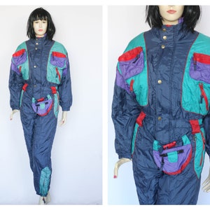 XS or Kids ski suit Womens ski suit Winter suit Warm suit Snow suit Warm suit Vintage suit Ski jumpsuit Ski overal One piece suit