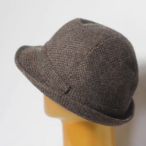 Retro wool hat Wool fedora Men&#39;s fedora Vintage hat Brown fedora Wegener Warm hat Plaid hat Wool hat Hat for men Casual hat Stylish