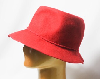 Vintage Lancaster Wool Felt Ladies Red Fedora L - Etsy Canada display picture 1