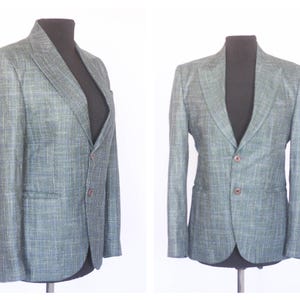 Dark green blazer Lightweight blazer Summer blazer Spring blazer Mens blazer Linen blazer Cotton blazer Casual blazer Size medium Jacket