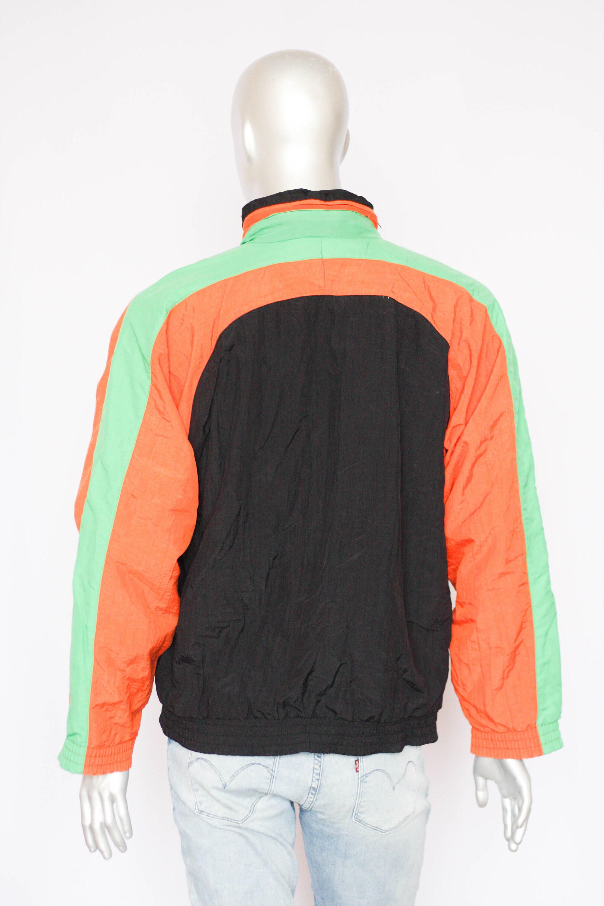 Orange and green windbreaker hotsell