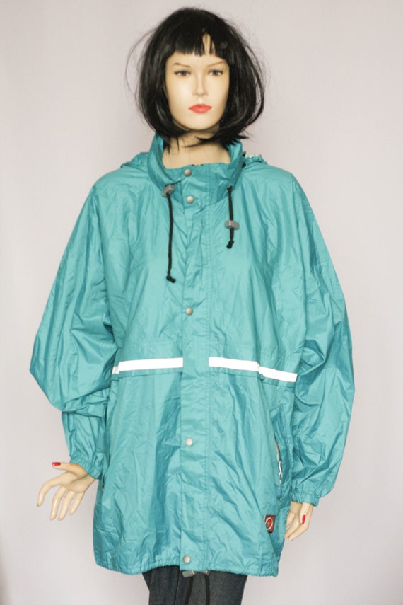 Vintage turquoise jacket Sports jacket Womens win… - image 2