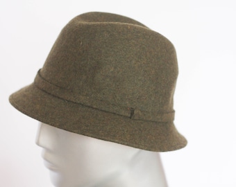 Unisex Classic fedora Hat Men's hat Womens hat Green fedora Unisex fedora Size medium Mens fedora  Vintage hat Green hat
