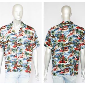 Dominican shirt Summer shirt Beach shirt Mens shirt Short sleeve shirt Hawaiian shirt Abstract print Aloha shirt hippie shirt Paint shirt