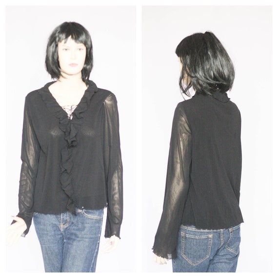 classic black blouse