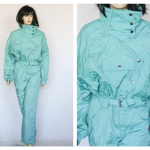 Übergroßer Blauer Skianzug Damen Skianzug Winteranzug Warmer Anzug Schneeanzug Warmer Anzug Vintage-Anzug Skianzug Ski-Overal Einteiliger Anzug