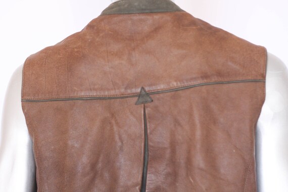 Vintage smooth leather national vest German vest … - image 8
