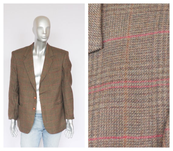 Checkered Blazer Wool Blazer Mens Blazer Vintage Blazer Suit Jacket Warm Coat Spring Jacket Gray Blazer Retro Blazer Tweed Blazer Plaid Coat Etsy Ireland
