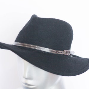 Black fedora hat Size medium Men&#39;s fedora Black fedora Retro hat Felt fedora Classic fedora Hat for men Homburg hat Man boho hat