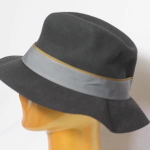 Black fedora hat Size medium Men&#39;s fedora Black fedora Retro hat Felt fedora Classic fedora Hat for men Homburg hat Man boho hat