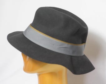 Sombrero fedora negro Talla mediana Fedora de hombre Fedora negra Sombrero retro Fedora de fieltro Fedora clásico Sombrero para hombre Sombrero Homburg Sombrero boho para hombre