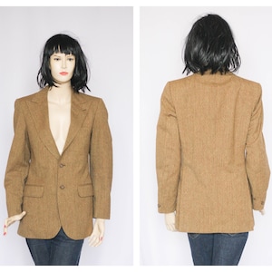 Oversized jacket Womens blazer Wool blazer Loose blazer Brown blazer Casual blazer Plaid blazer Suit jacket Spring jacket Autumn coat