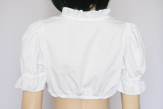 Dirndl blouse Size large  Crop blouse Vintage blo… - image 8
