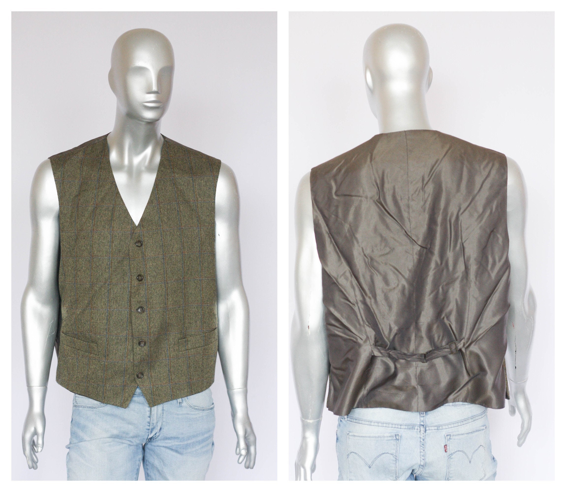 Orange store plaid vest