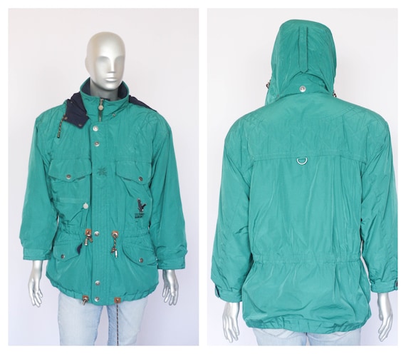 Turquoise winter store jacket