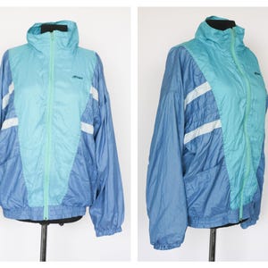 Vintage vindjacka för kvinnor Sportkläder Sportjacka Sportkläder 90-talsjacka Regnbågsjacka Oldschool-kläder Schell-jacka Flerfärgad kappa