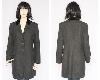 Autumn wool jacket Womens jacket Warm jacket Wool blazer Gray coat Wool jacket Retro blazer gray blazer Warm blazer Spring coat Wool coat