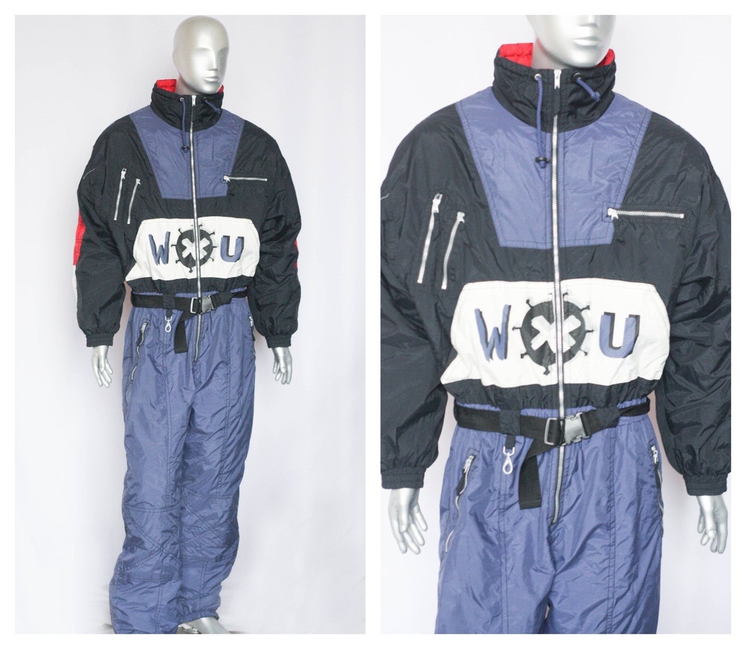 90s Vintage Ski Suit Retro Ski Suit Mens Ski Suit One Piese Etsy