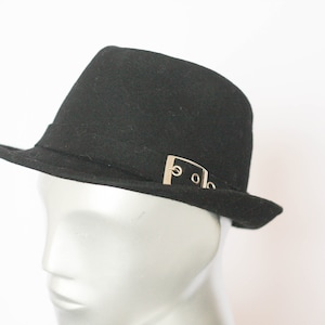 Unisex Classic fedora Hat Men&#39;s hat Womens hat Black fedora Unisex fedora Size medium Mens fedora  Vintage hat Black hat