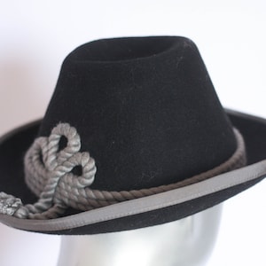 Retro wool hat Wool fedora Men&#39;s fedora Vintage hat Gray fedora Black hat Warm hat Wide brim hat Wool hat Hat for men Casual hat Stylish