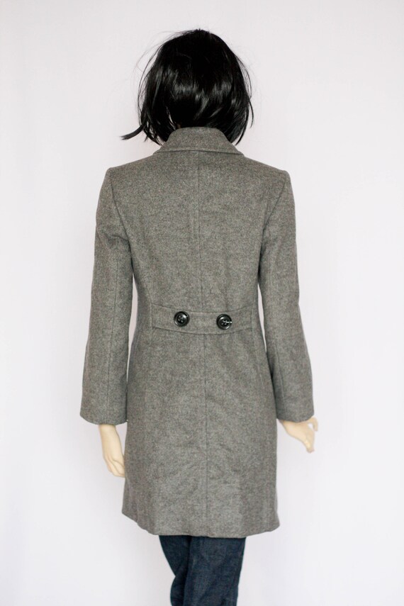 Grey wool jacket ladies cheap