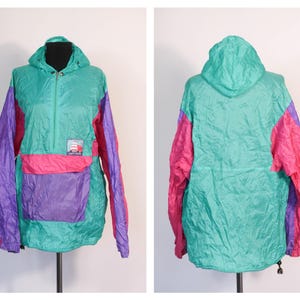 Veste imperméable vintage Veste de sport Coupe-vent pour femme Coupe-vent vintage Vêtements des années 90 Veste rétro Trekking bike Veste décontractée mode
