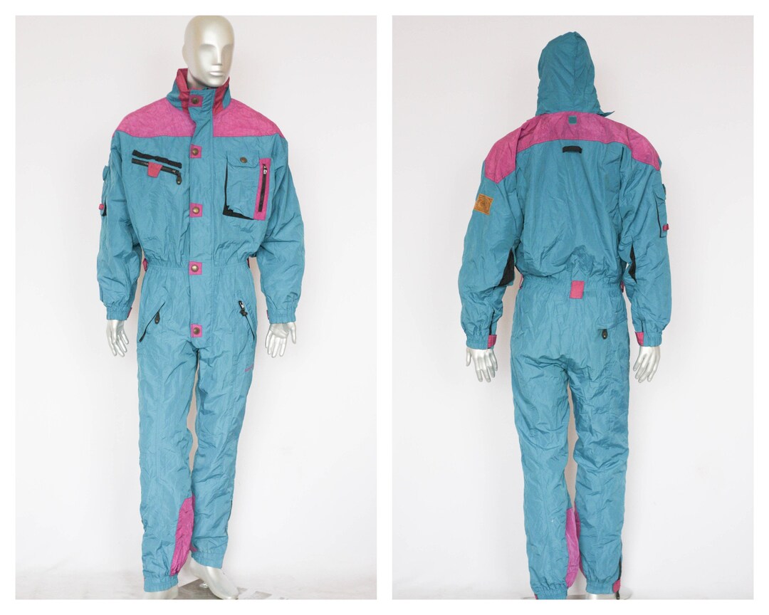90s Vintage Ski Suit Retro Ski Suit Mens Ski Suit One Piese Etsy