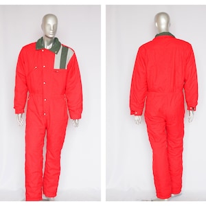 Roter Schneeanzug Vintage Skianzug Retro Skianzug Herren Skianzug Einteiler Anzug 80er Jahre Skianzug Sportbekleidung Wintersport Schneeanzug Skianzug