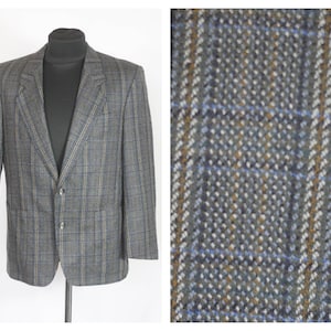 Tweed coat Size 26 Vintage mens blazer Wool blazer Plaid blazer Stylish blazer Wool jacket Casual blazer Tweed blazer mens Clothing