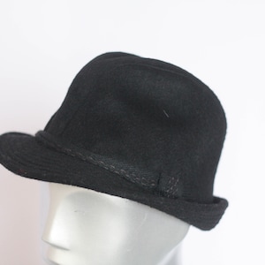 Unisex Classic fedora Hat Men&#39;s hat Womens hat Black fedora Unisex fedora Size medium Mens fedora  Vintage hat Black hat