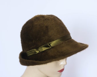 Gouden wollen hoed Womens fedora Maat kleine Dames hoed Bruine hoed Wolhoed Warme hoed Winterhoed Casual fedora Wol fedora Retro hoed