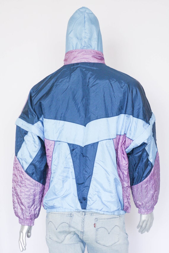 Vintage 90s purple windbreaker Men's jacket Shell… - image 8