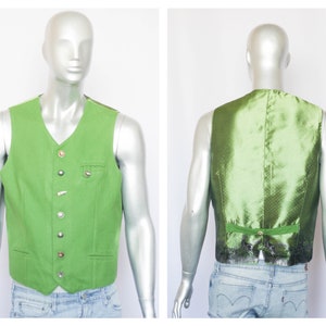 Oktoberfest vest Wool vest Vintage national vest Deer print German vest Alpine clothing Mens vest Austria clothes Bavarian vest Hunting