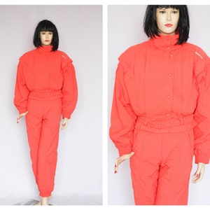 Two piece ski suit Womens ski wear Retro jumpsuit Winter suit Skiing suit Winter sports Warm suit Ski overal Snowboarding suit Winter jacket