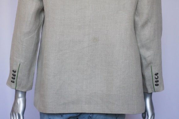 Oktoberfest blazer Gray blazer Mens blazer Linen … - image 9