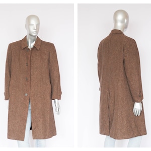 Vintage coat Brown coat Wool coat Warm coat Winter coat Size medium Mens coat Winter overcoat Winter outerwear Classic coat Every day coat