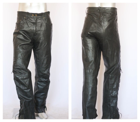 Goth shop leather pants