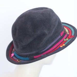 Wool hat Unisex Classic fedora Hat Men&#39;s hat Womens hat Dark brown fedora Unisex fedora Size small Mens fedora  Vintage hat Rainbow hat