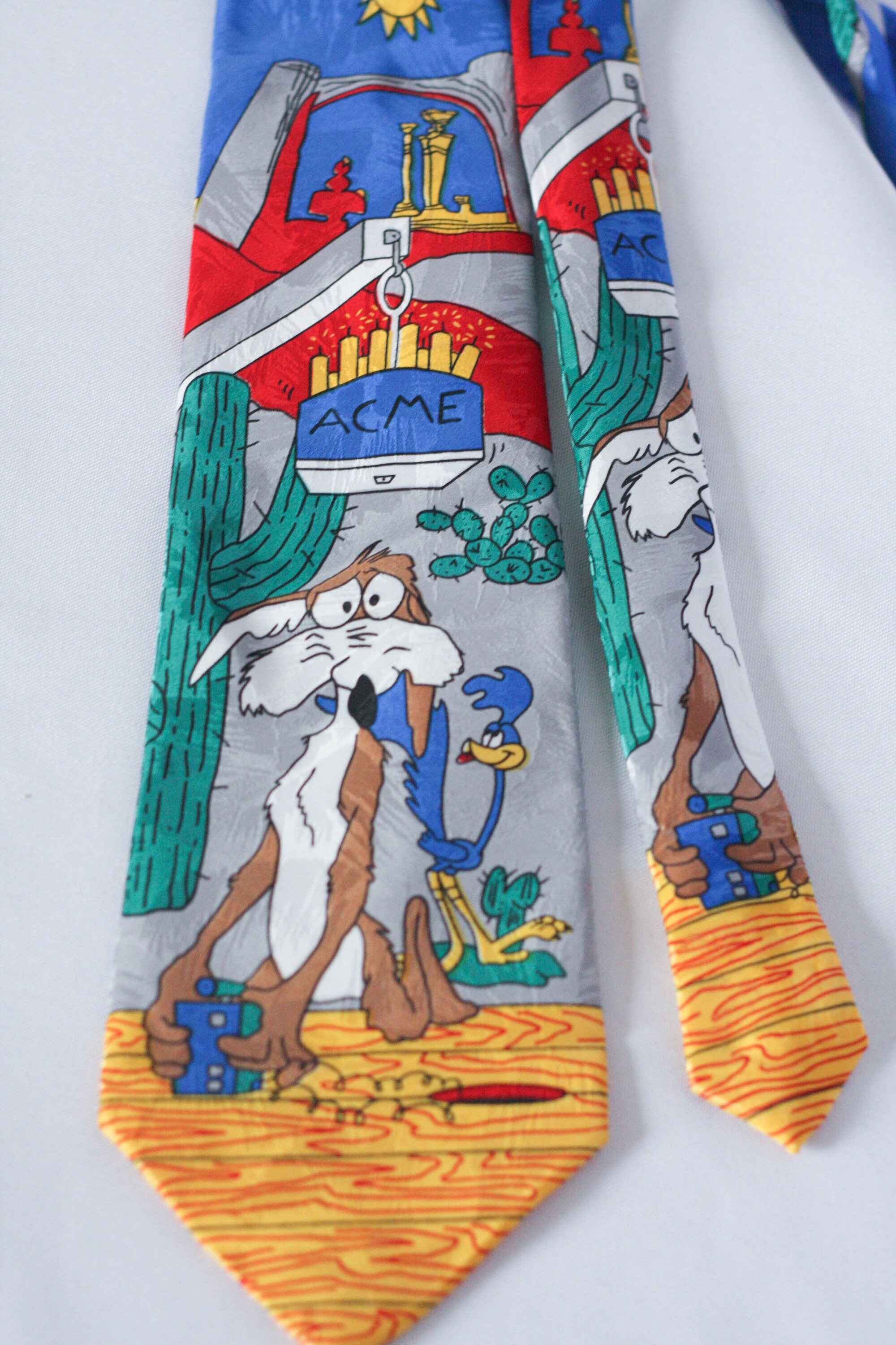 Wile E Coyote Tie Cartoon Tie Looney Tunes Tie Warner Brothers Etsy