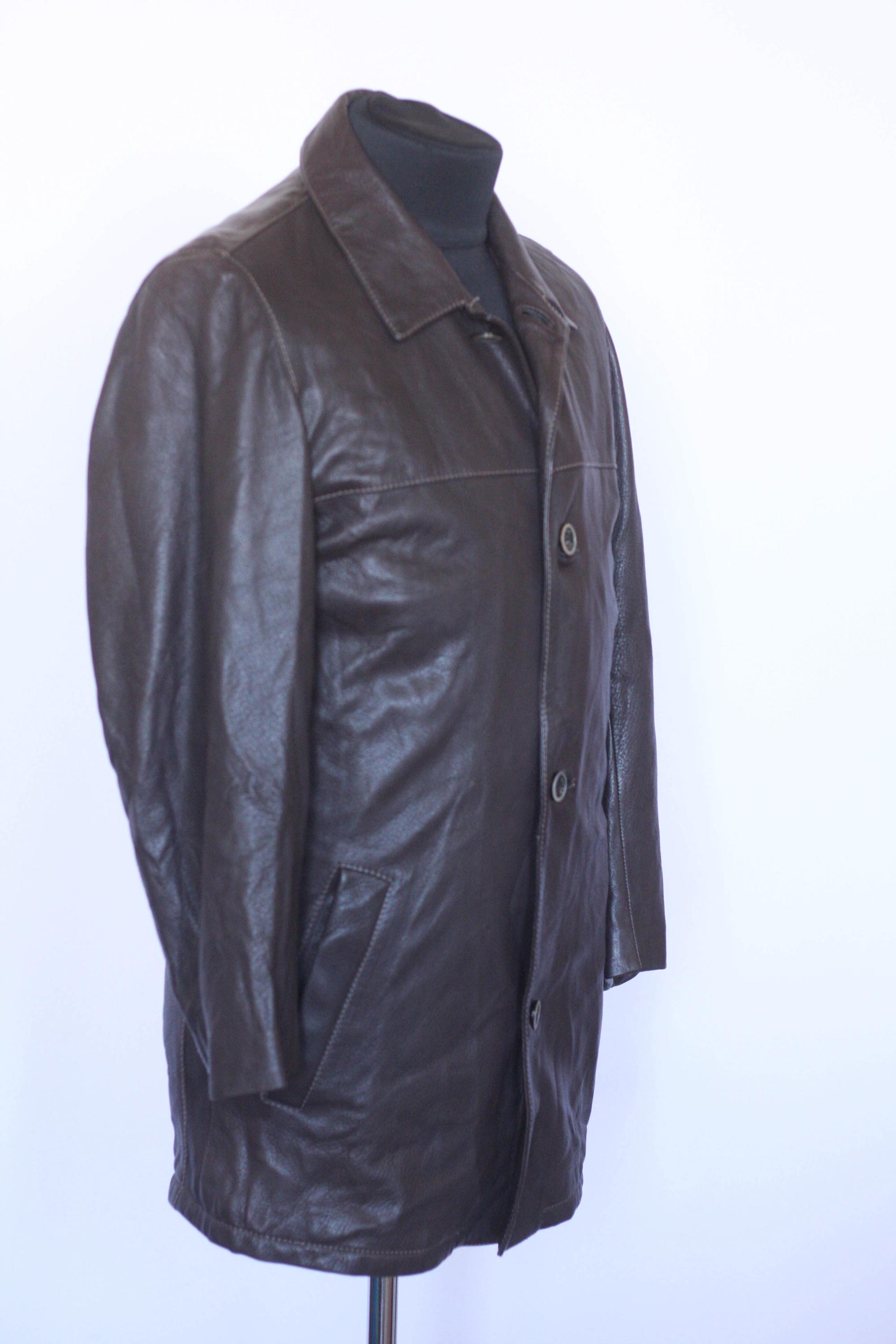 Genuine Leather Oversized Jacket 90s Jacket Brown Leather Jacket