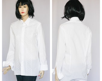 Embroided blouse Oversized blouse Long blouse Long sleeve blouse Vintage blouse Holiday blouse Womens shirt loose blouse Classic blouse