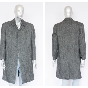 Gray coat Wool coat Warm coat Winter coat Size medium Mens coat Winter overcoat Winter outerwear Classic coat Every day coat Casual coat