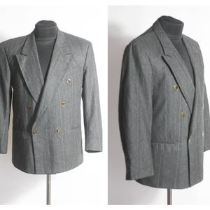 Mens Italian double breasted blazer Wool blazer Mens outwear Sport jacket  Tweed blazer Casual blazer Vintage blazer Evening blazer