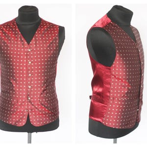 Seidenweste Abendweste Abstrakte Weste Bürokleidung Rote Weste Hochzeitsweste Niedliche Weste Cropped Pullover Ärmelloser Pullover Weste Top Herren