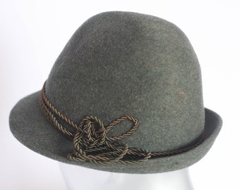 Oktoberfest German hat Bavarian hat men's Fedora Size medium Green hat Felt hat Warm hat Retro hat Gentelman hat  Classic hat Winter hat