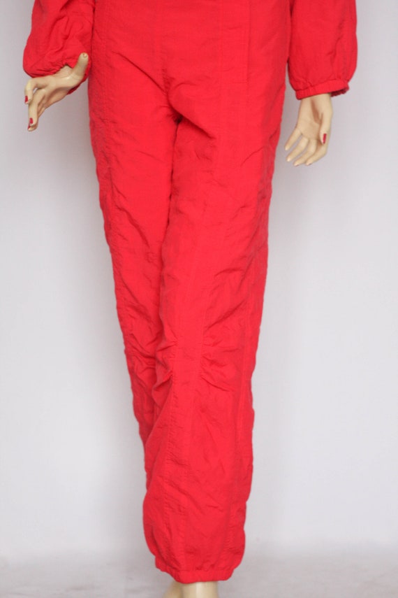 Red 80s  ski suit Size medium vintage ski suit Wo… - image 4