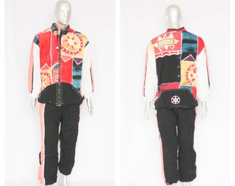 Survêtement unisexe Costume de sport féminin Costume abstrait Coupe-vent pour hommes Veste de survêtement Pantalon de survêtement Vêtements de sport des années 90 Track top Femmes
