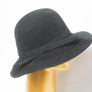 Retro wool hat Wool fedora Men&#39;s fedora Vintage hat Black fedora Black hat Warm hat Wide brim hat Wool hat Hat for men Casual hat Stylish