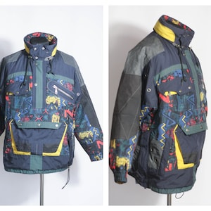Talla mediana Chaqueta de esquí Chaqueta de esquí Chaqueta de invierno Ropa de invierno Chaqueta deportiva Chaqueta abrigada Chaqueta de hombre Chaqueta de esquí vintage Mono de invierno